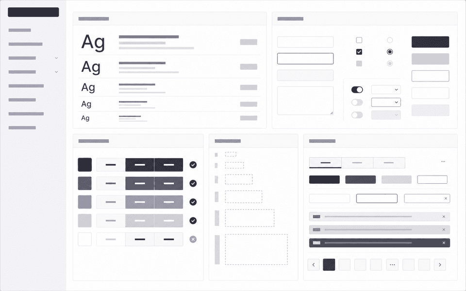 Documentation monochrome d’un système de design accessible