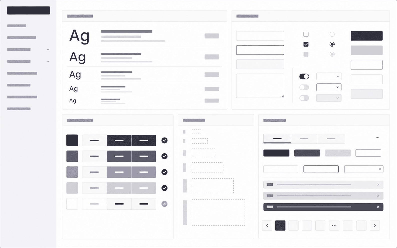 Documentation monochrome d’un système de design accessible